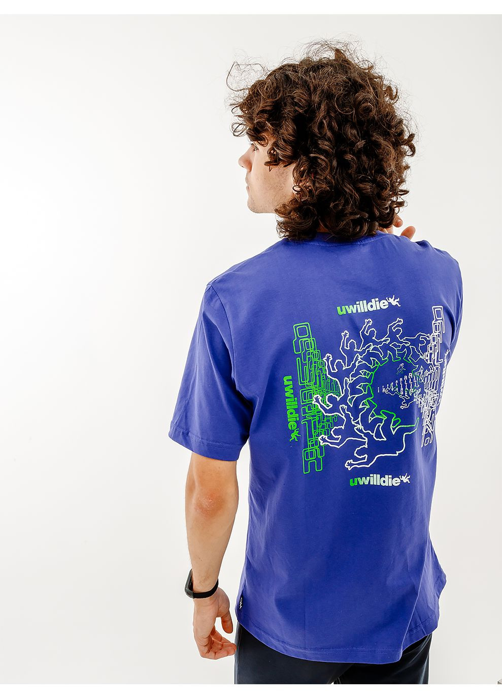 Синяя мужская футболка uwilldie23 cotton tee синий Australian