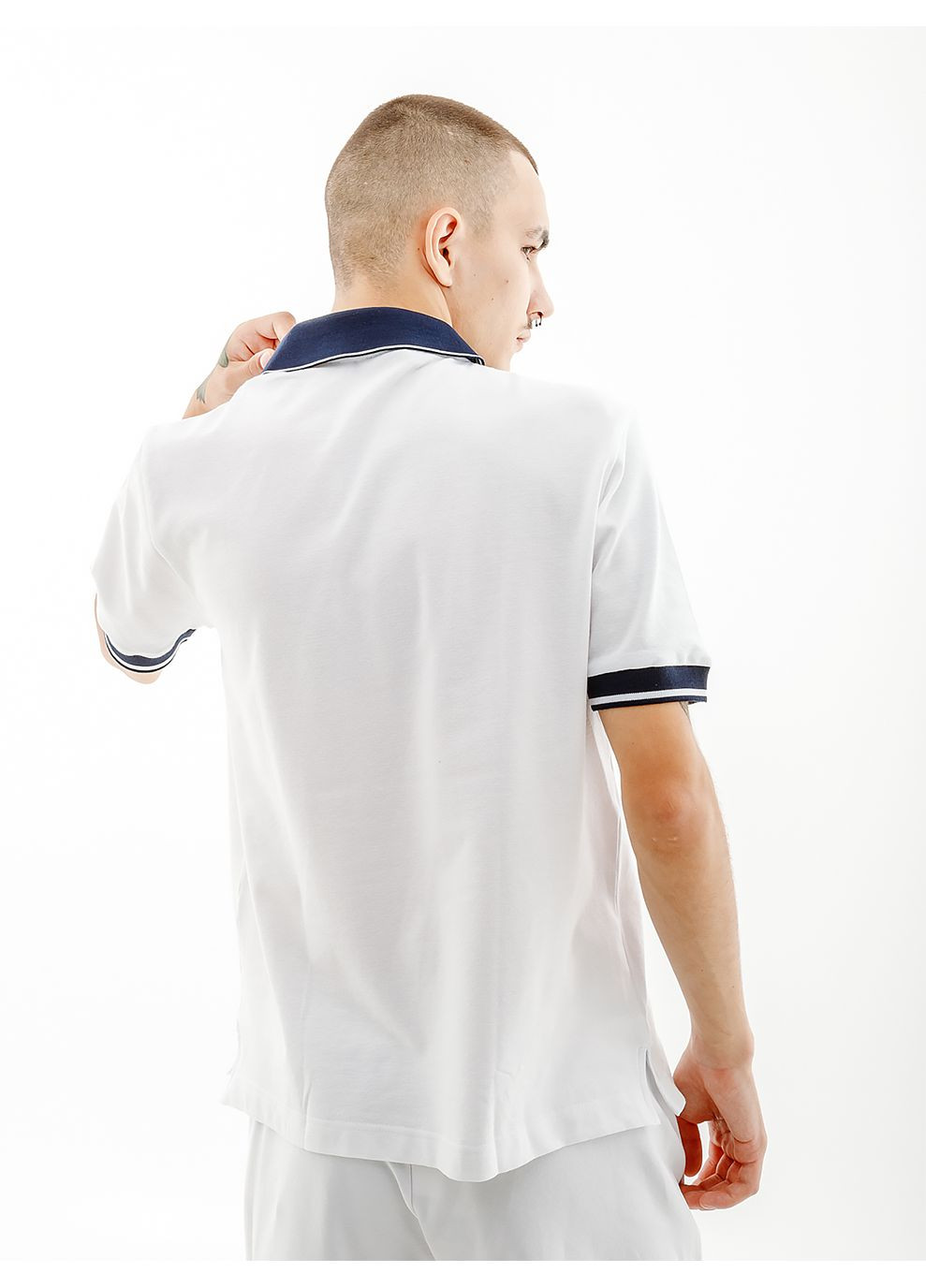 Белая мужская футболка lines polo pique' el r-fit белый Australian