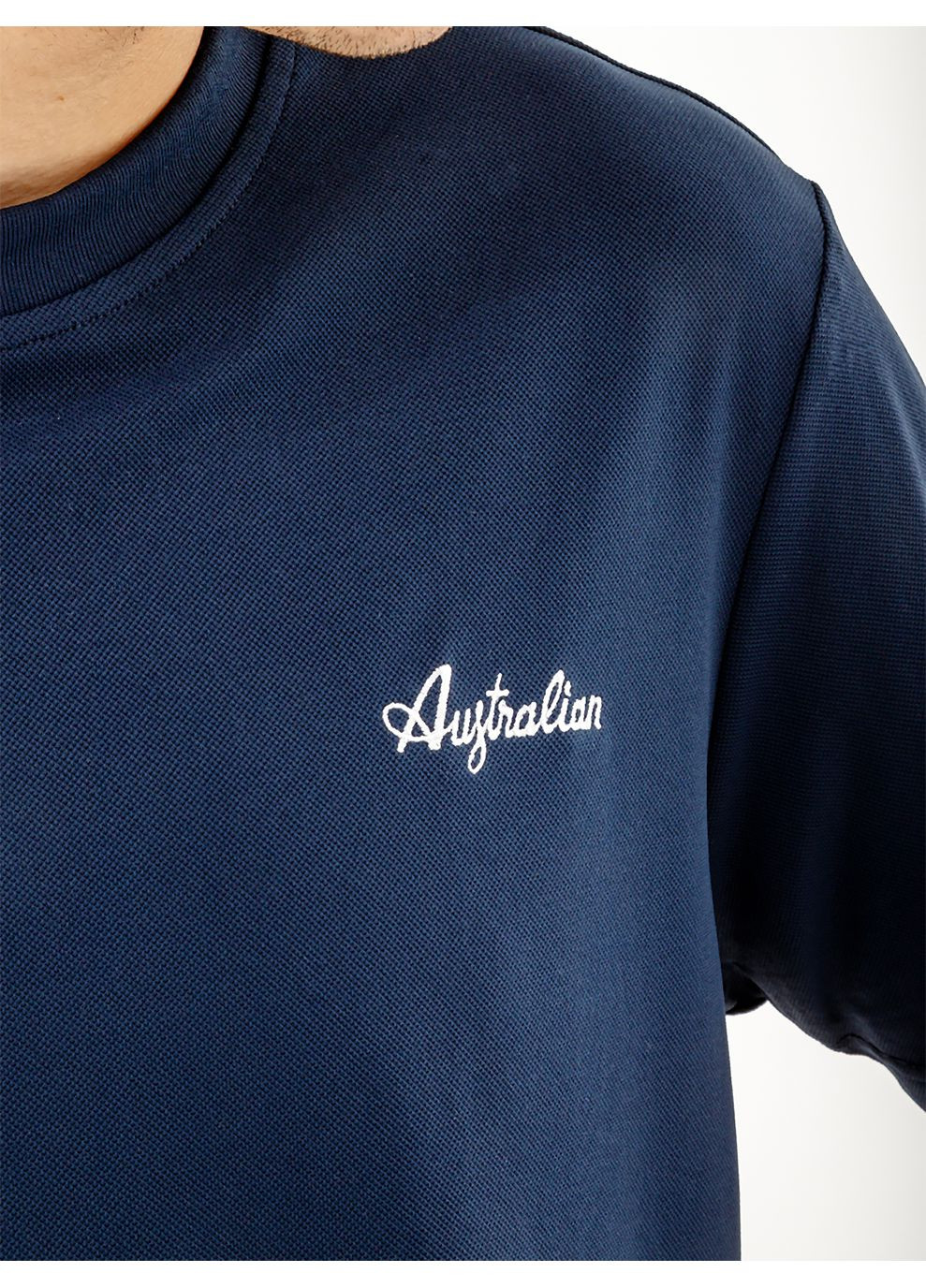 Синяя мужская футболка easy tech pique' t-shirt r-fit синий Australian