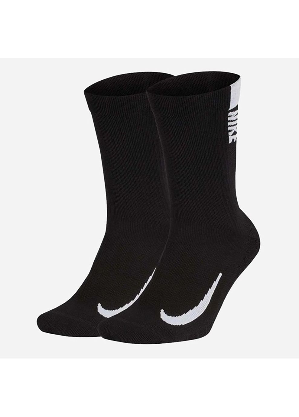 Чоловічі Шкарпетки U NK MLTPLIER CRW 2PR чорний Nike (268833259)