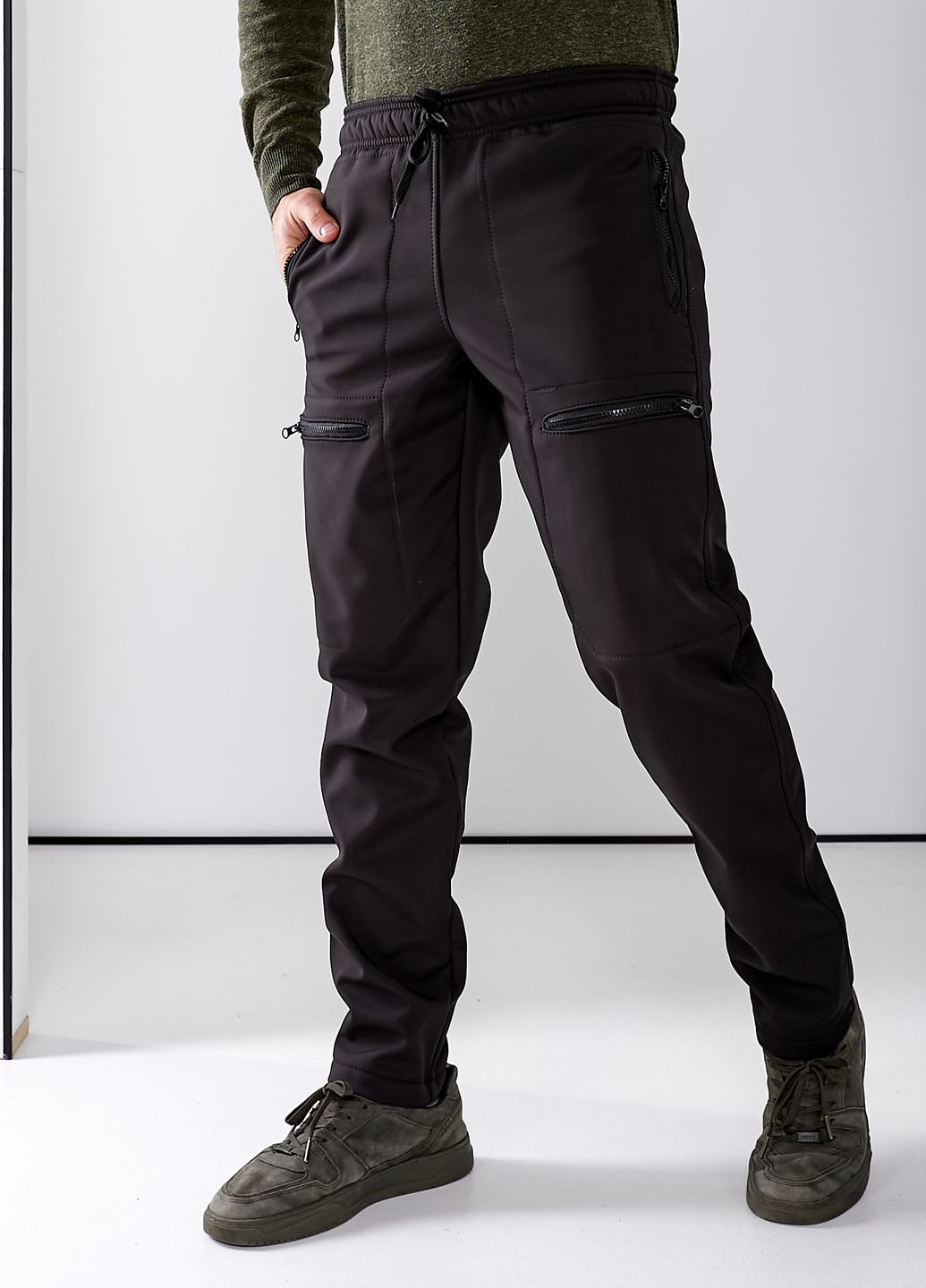 Зимові штани з тканини Soft-Shell із чотирма кишенями на блискавці Tailer (268984453)