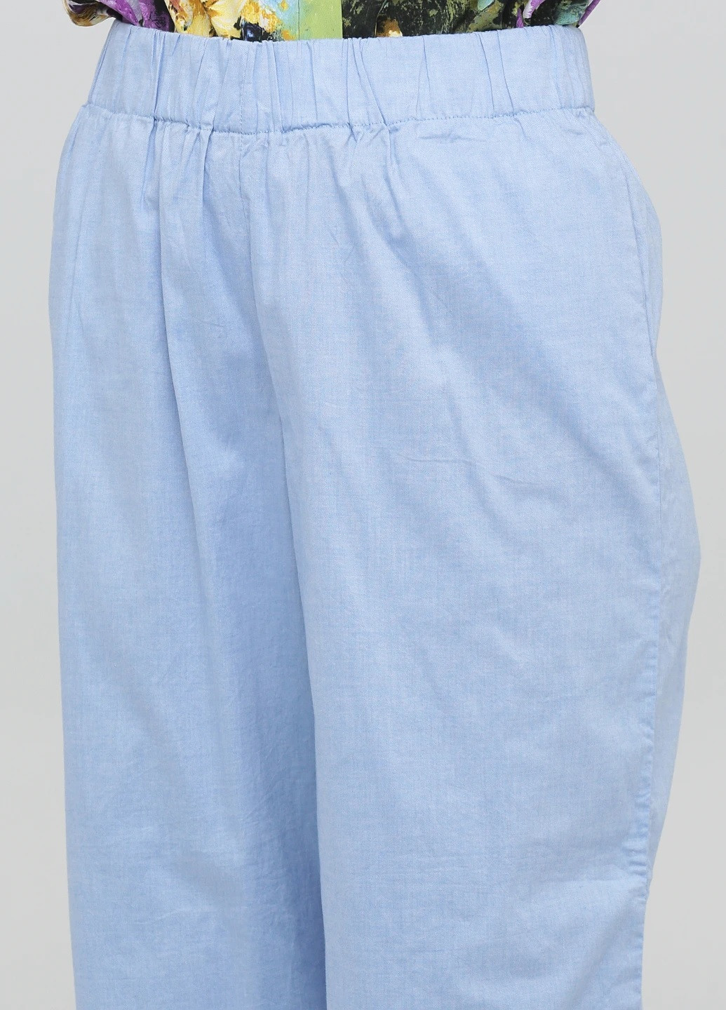 Голубые кэжуал летние брюки Monki