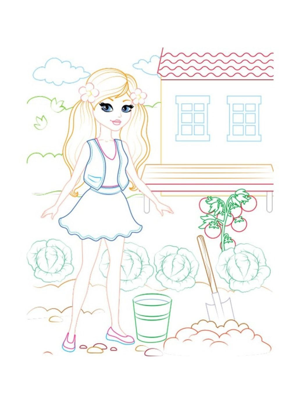 Велика розмальовка для дівчаток. Збірка розмальовок Пегас (268982561)