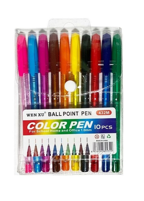 Ручки кулькові 10кол Home (268910022)