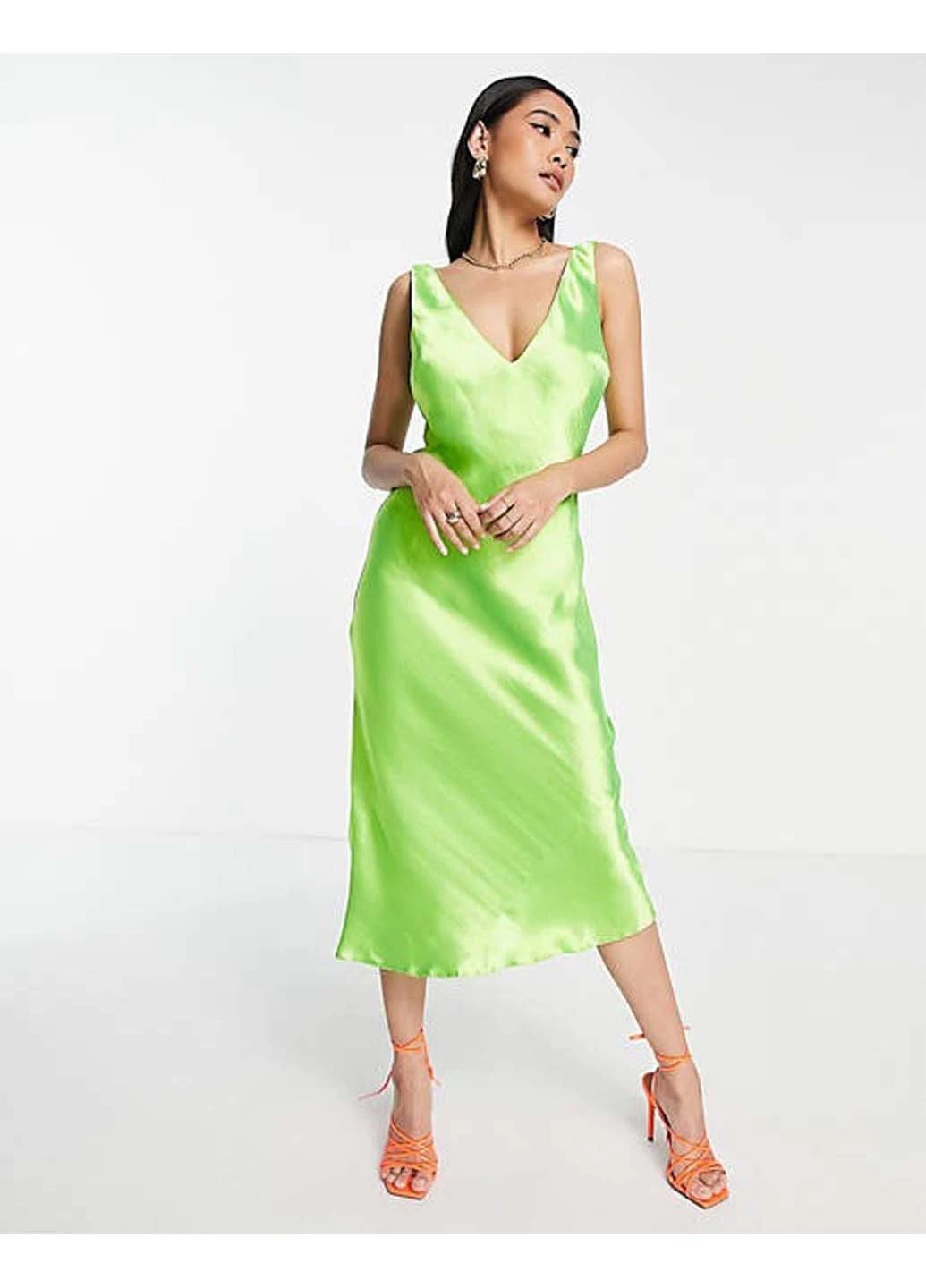 Салатова сукня Asos однотонна