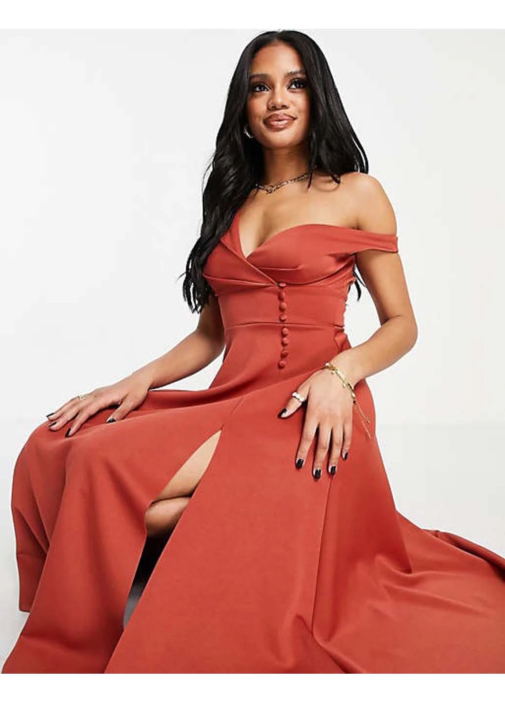 Коричнева повсякденний сукня Asos однотонна