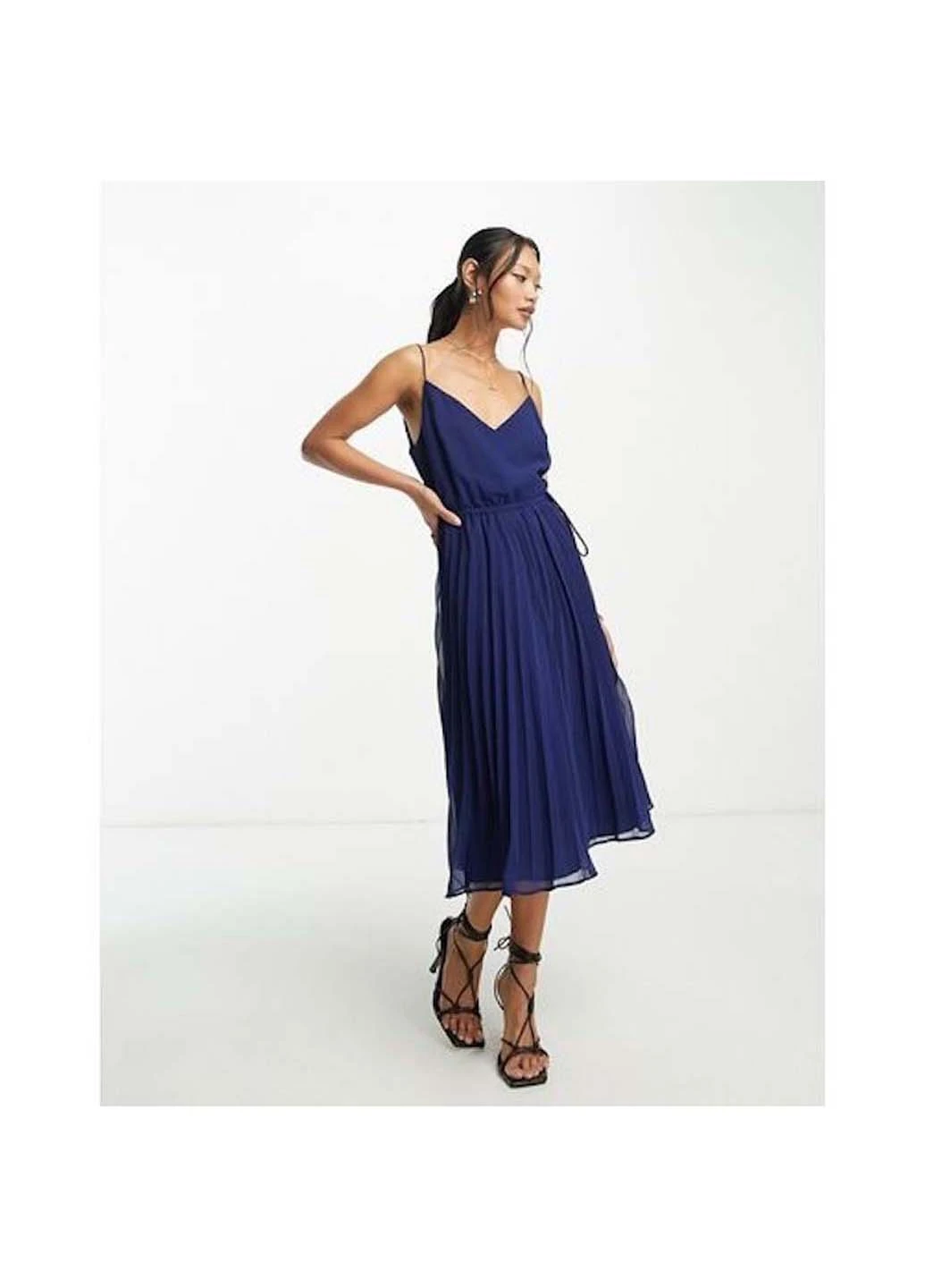 Синя повсякденний сукня Asos однотонна