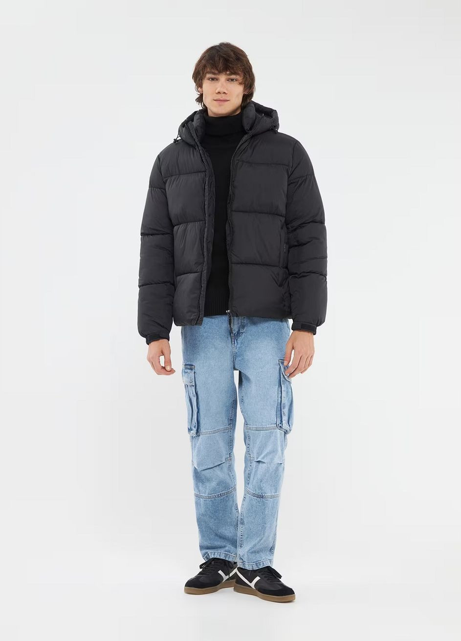 Чорна демісезонна куртка чол Terranova