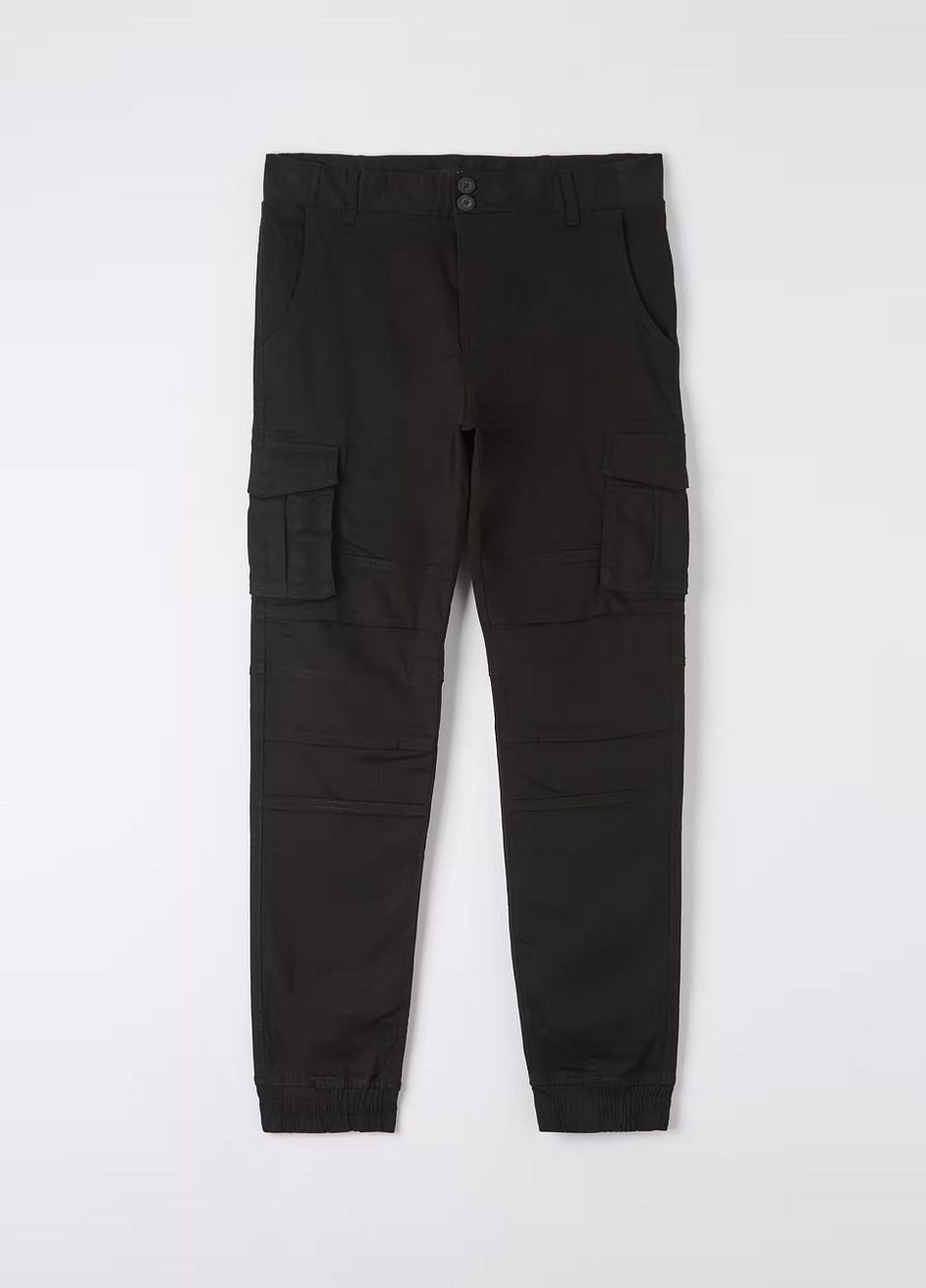 Черные повседневный демисезонные брюки Terranova