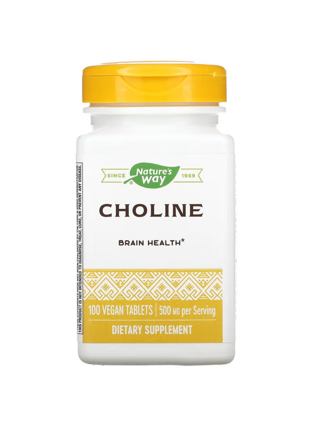 Холін для роботи мозку Choline 500 mg - 100 tabs Nature's Way (269117580)