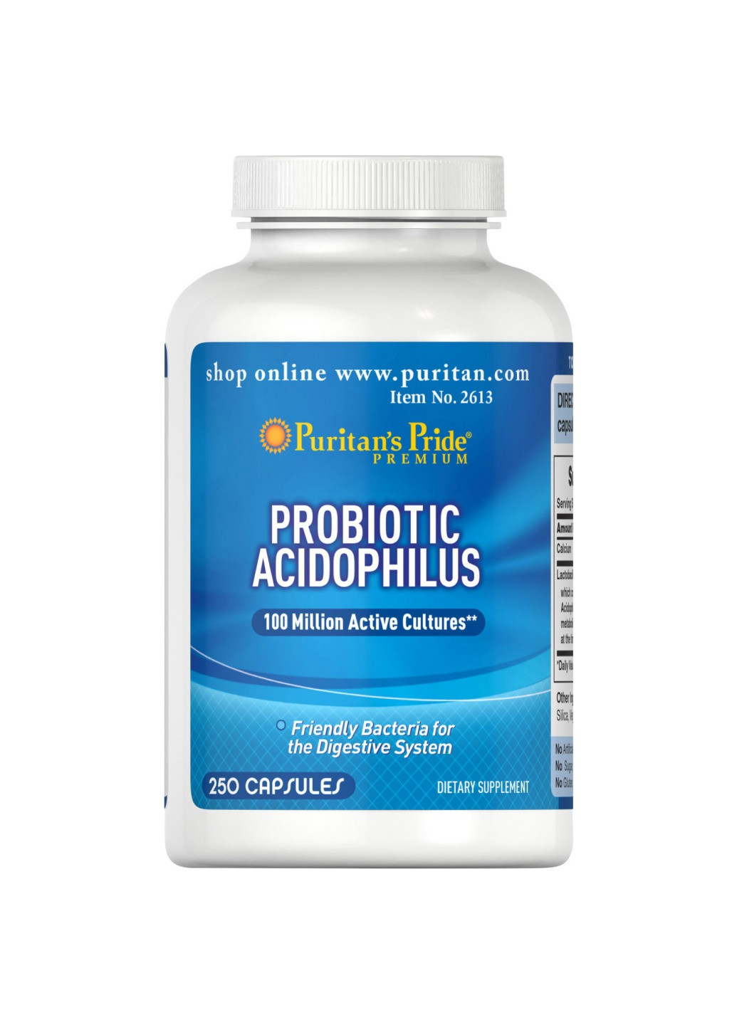 Пробиотики для микрофлоры Probiotic Acidophilus - 250caps Puritans Pride (269117665)