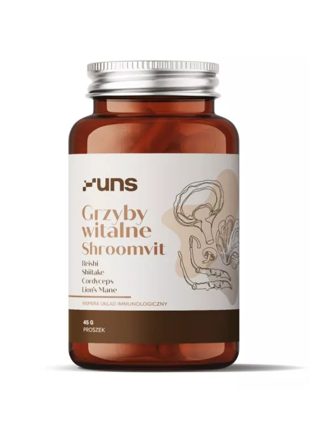 Високоефективний адаптоген Shroomvit - 45g UNS Vitamins (269117693)