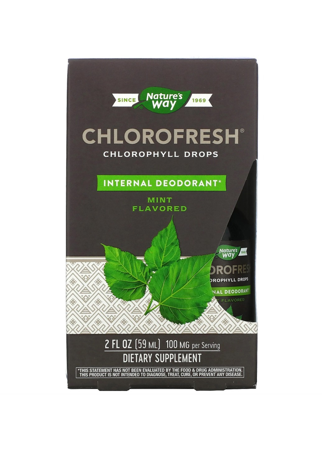 Жидкий хлорофилл Chlorofresh® Mint 40X Liquid - 2 oz Nature's Way (269117576)