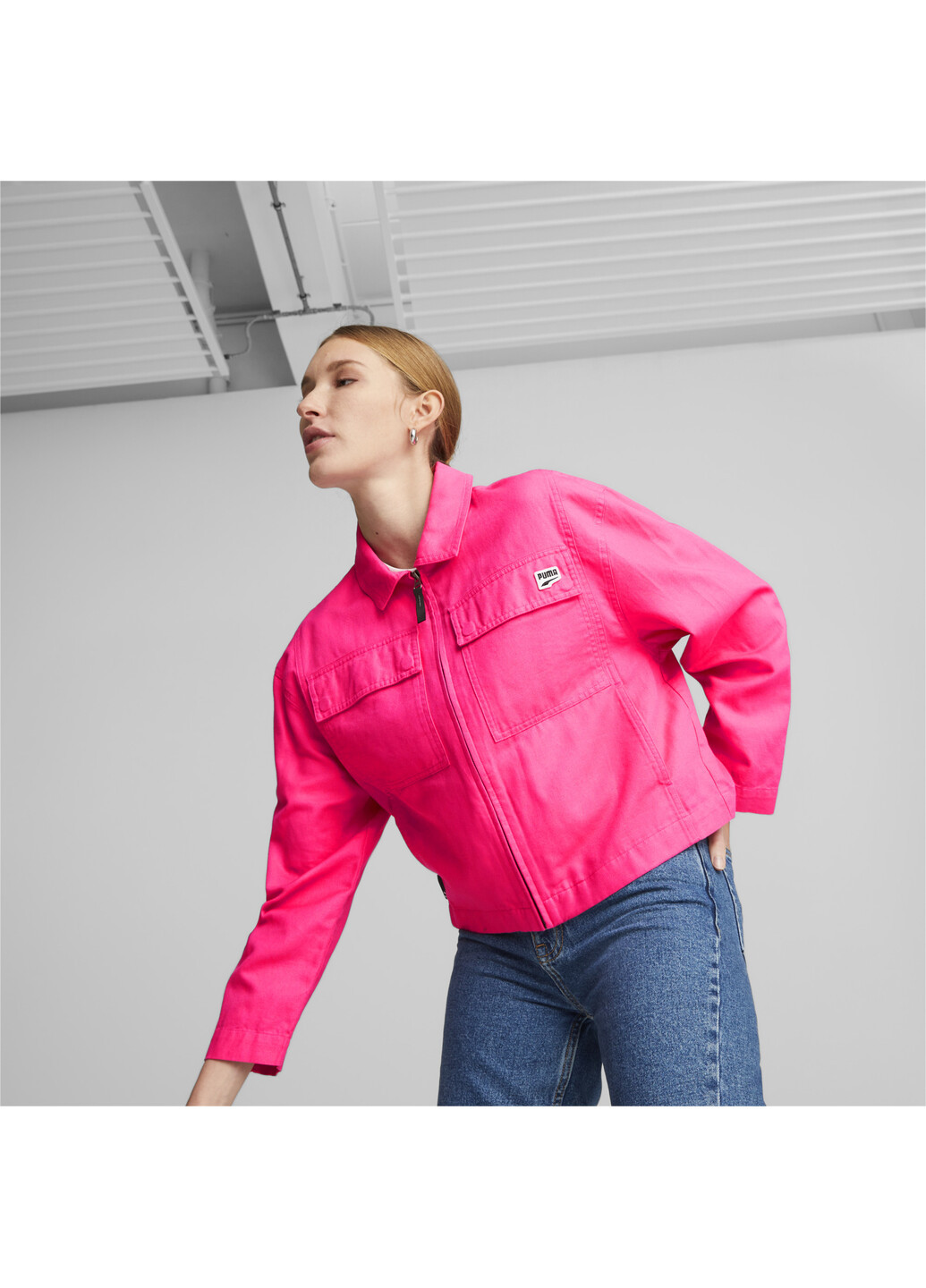 Рожева демісезонна куртка downtown jacket women Puma