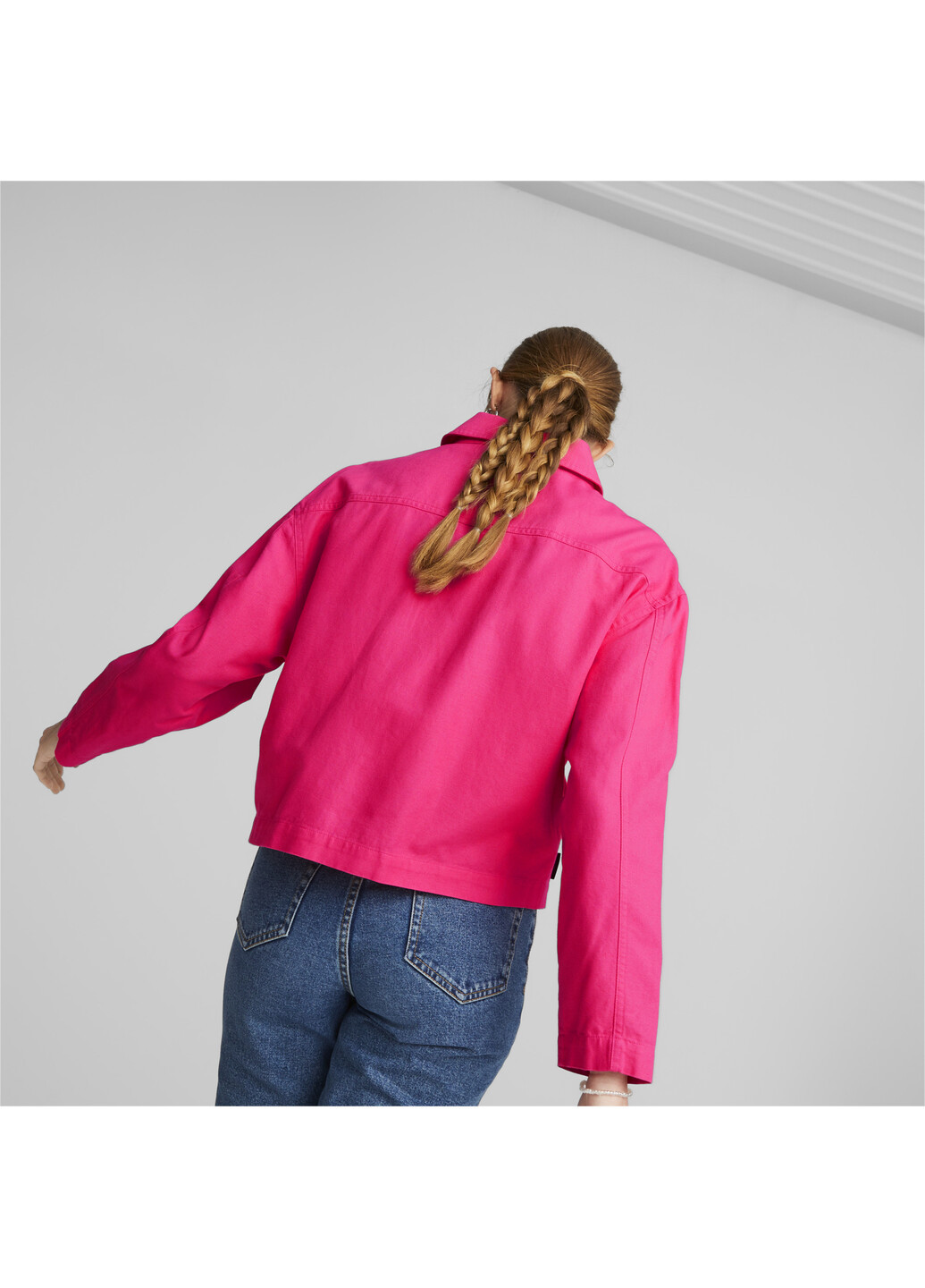 Розовая демисезонная куртка downtown jacket women Puma
