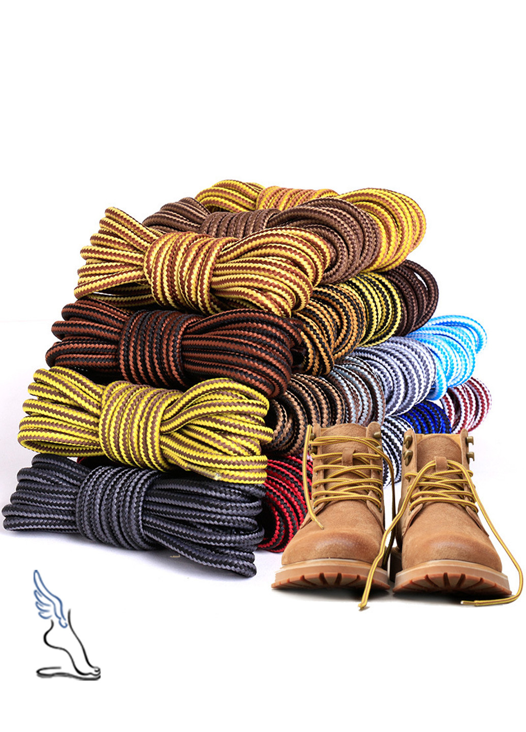 Круглые плетенные шнурки для обуви, 150см No Brand (269130630)