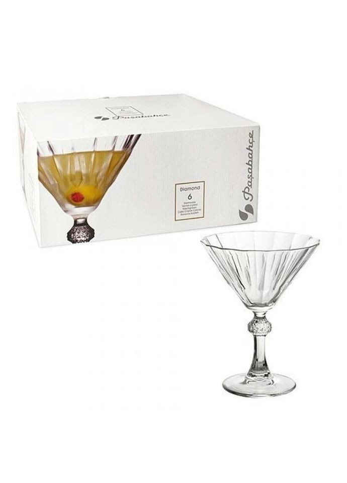 Набор бокалов для мартини Diamond PS-440099-6 238 мл 6 шт Pasabahce (269135605)