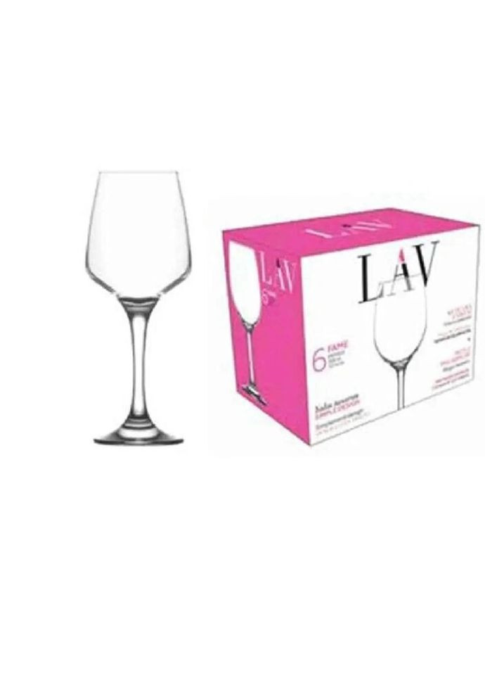 Набор бокалов для вина Lal LAL-569F 6 шт 330 мл Lav (269136709)