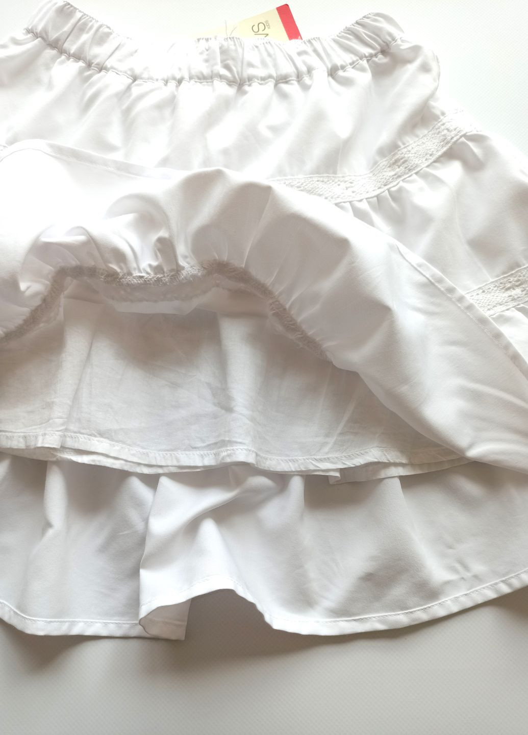 Белая праздничный, коктейльный, офисная, повседневный, кэжуал, вечерний однотонная юбка OVS колокол