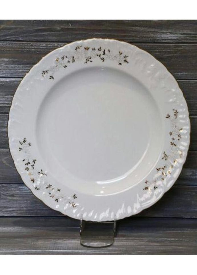 Тарілка обідня White Flower 9705-25-T 25 см Cmielow (269252267)