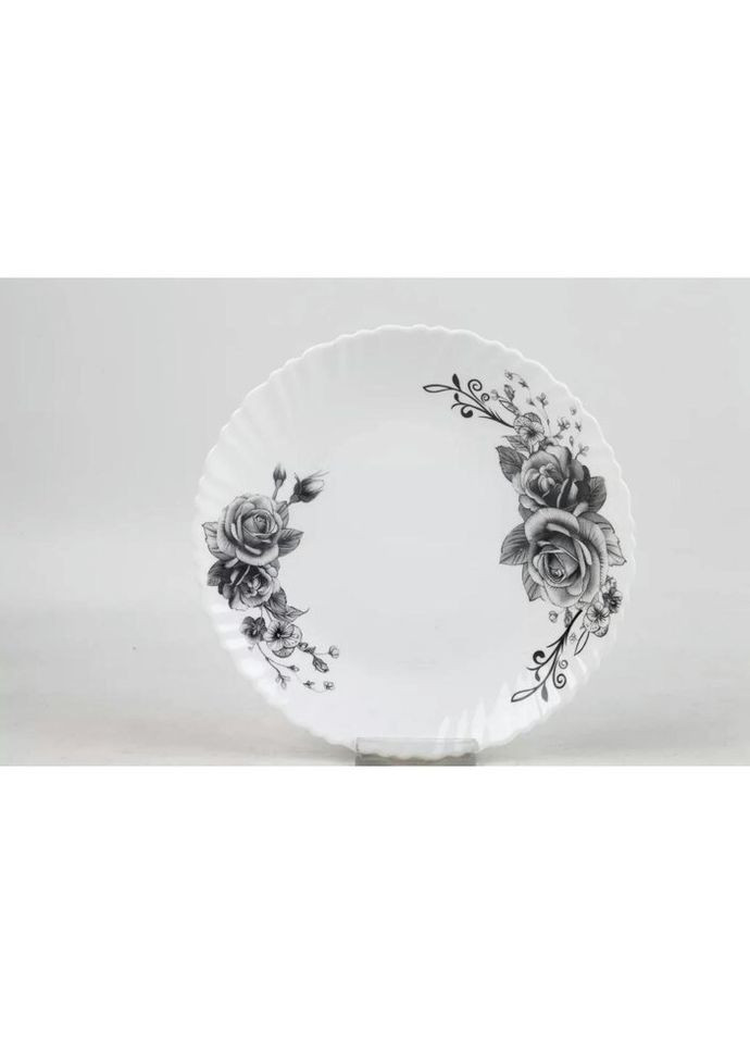 Тарелка обеденная Графические цветы wave V-220GF 22 см Vittora (269251922)