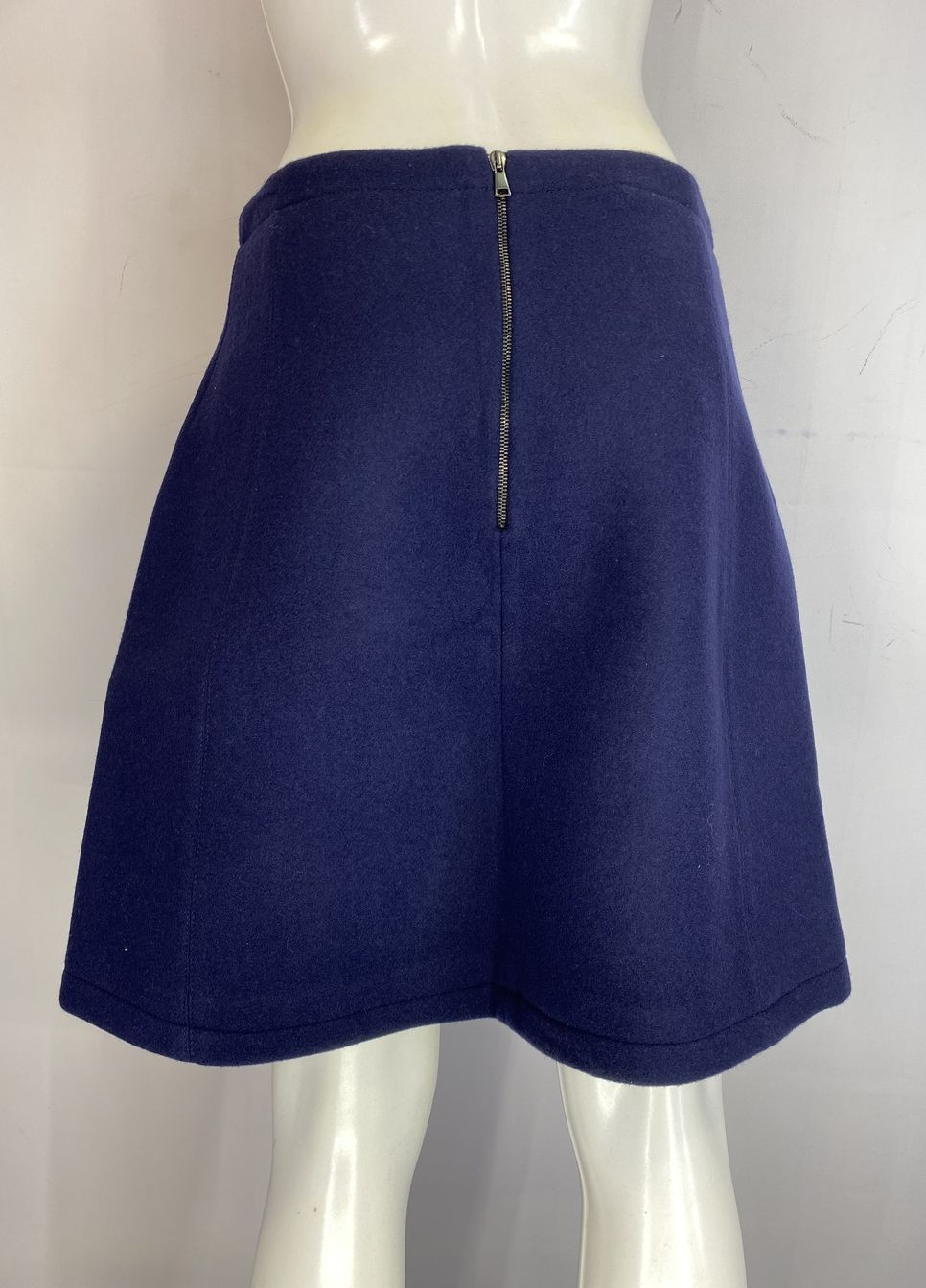 Темно-синяя коктейльный однотонная юбка Aquilano Rimondi а-силуэта (трапеция)
