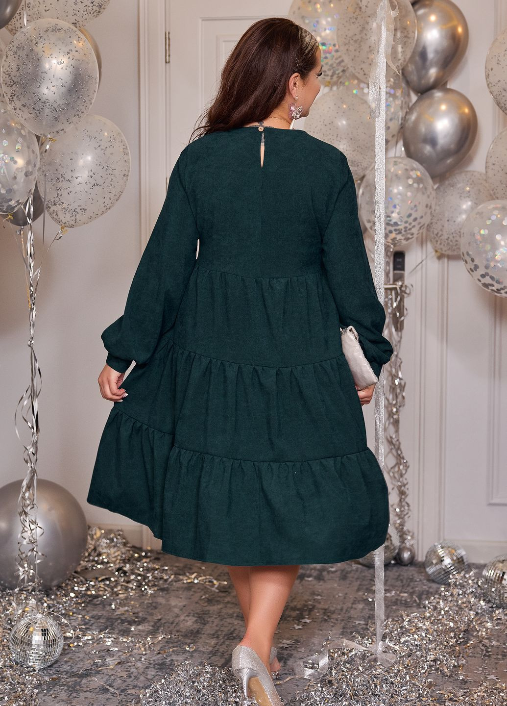 Зелена святковий святкова сукня з прикрасою а-силует No Brand однотонна