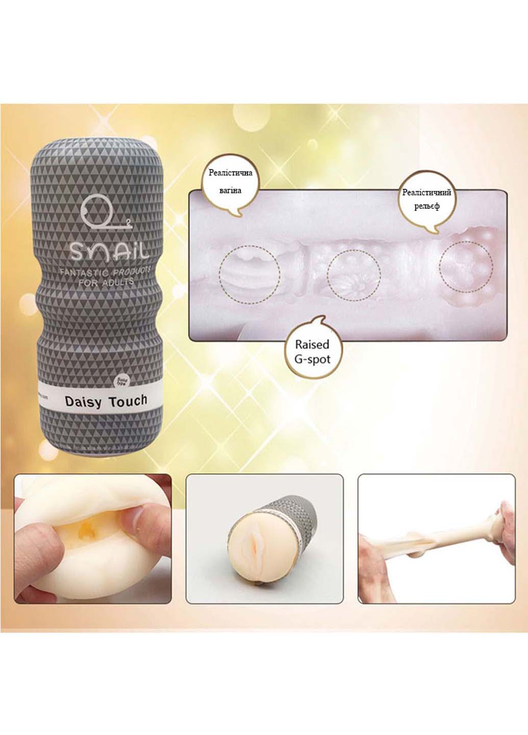 Багаторазовий реалістичний вакуумний мастурбатор Vagina Snail (269267371)