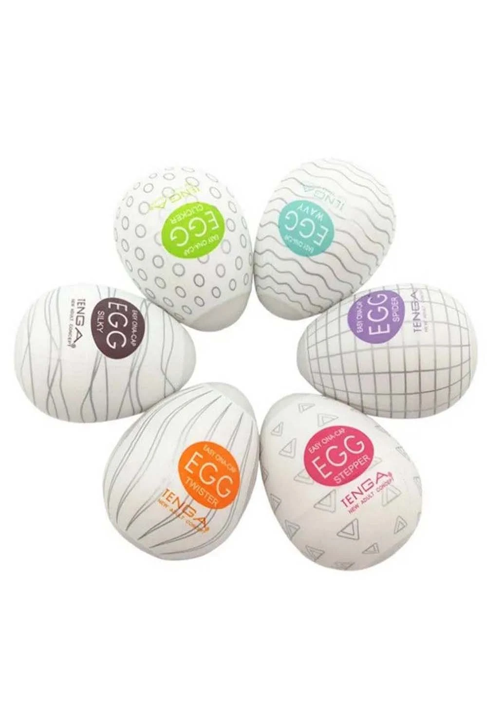 Набір еластичних мастурбаторів для чоловіків 6 шт EGG (269267340)