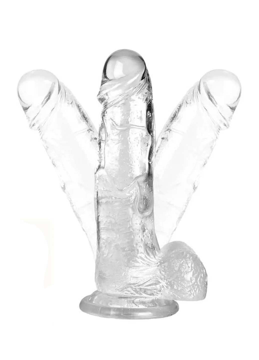 Прозорий реалістичний фалоімітатор з присоскою XL 220х45 мм We Love (269267248)