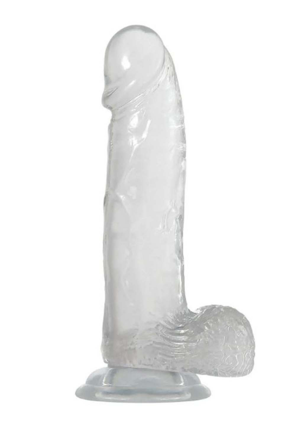 Прозорий реалістичний фалоімітатор з присоскою XL 220х45 мм We Love (269267248)