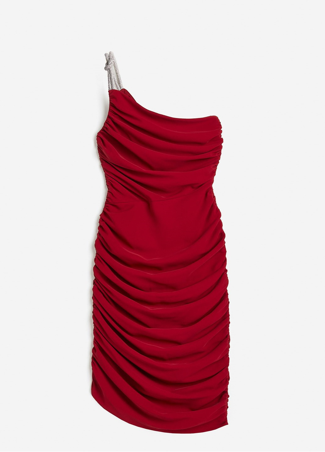 Темно-червона святковий сукня H&M однотонна