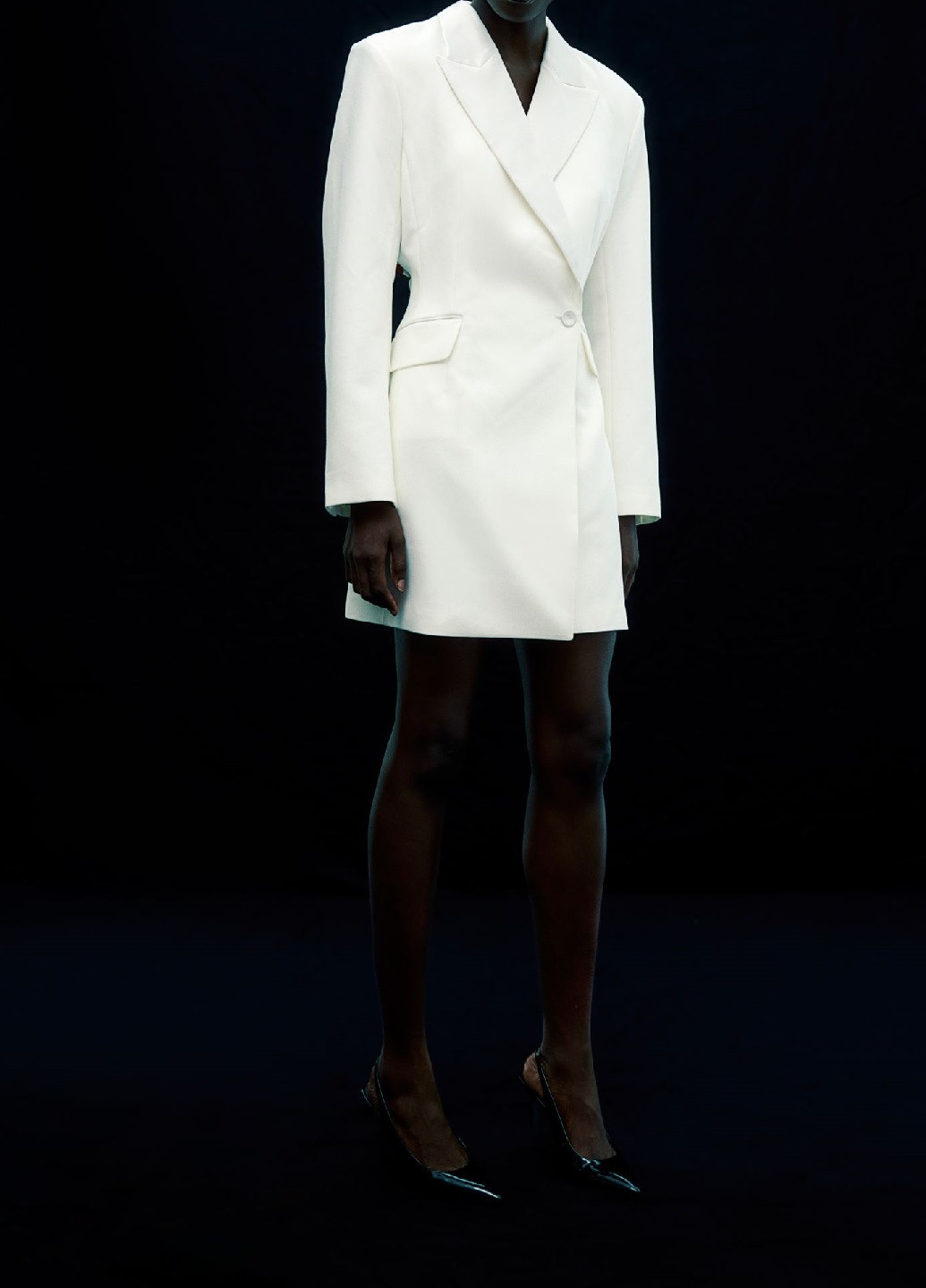 Білий ділова сукня H&M однотонна