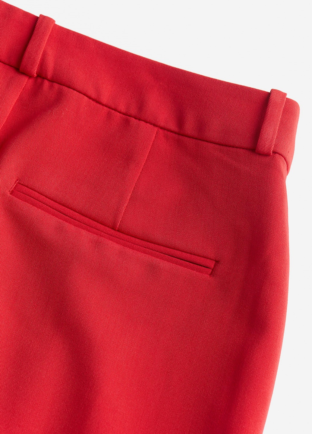 Красная офисная однотонная юбка H&M