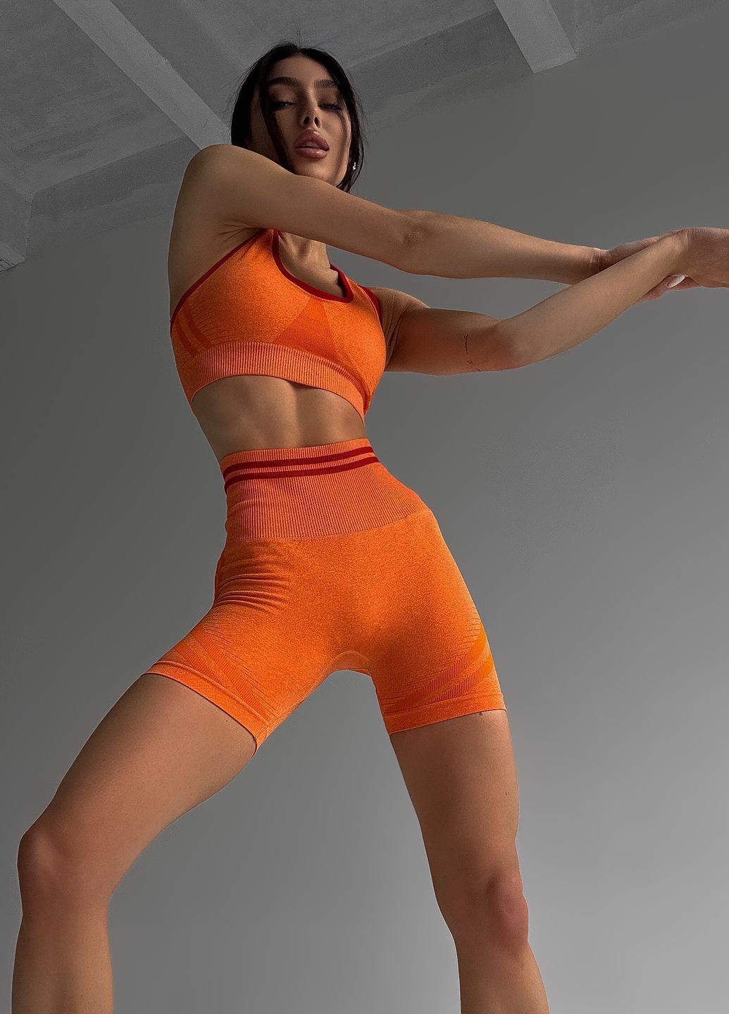 Оранжевый демисезонный женский комплект для фитнеса Viki Voice Grace 2.0