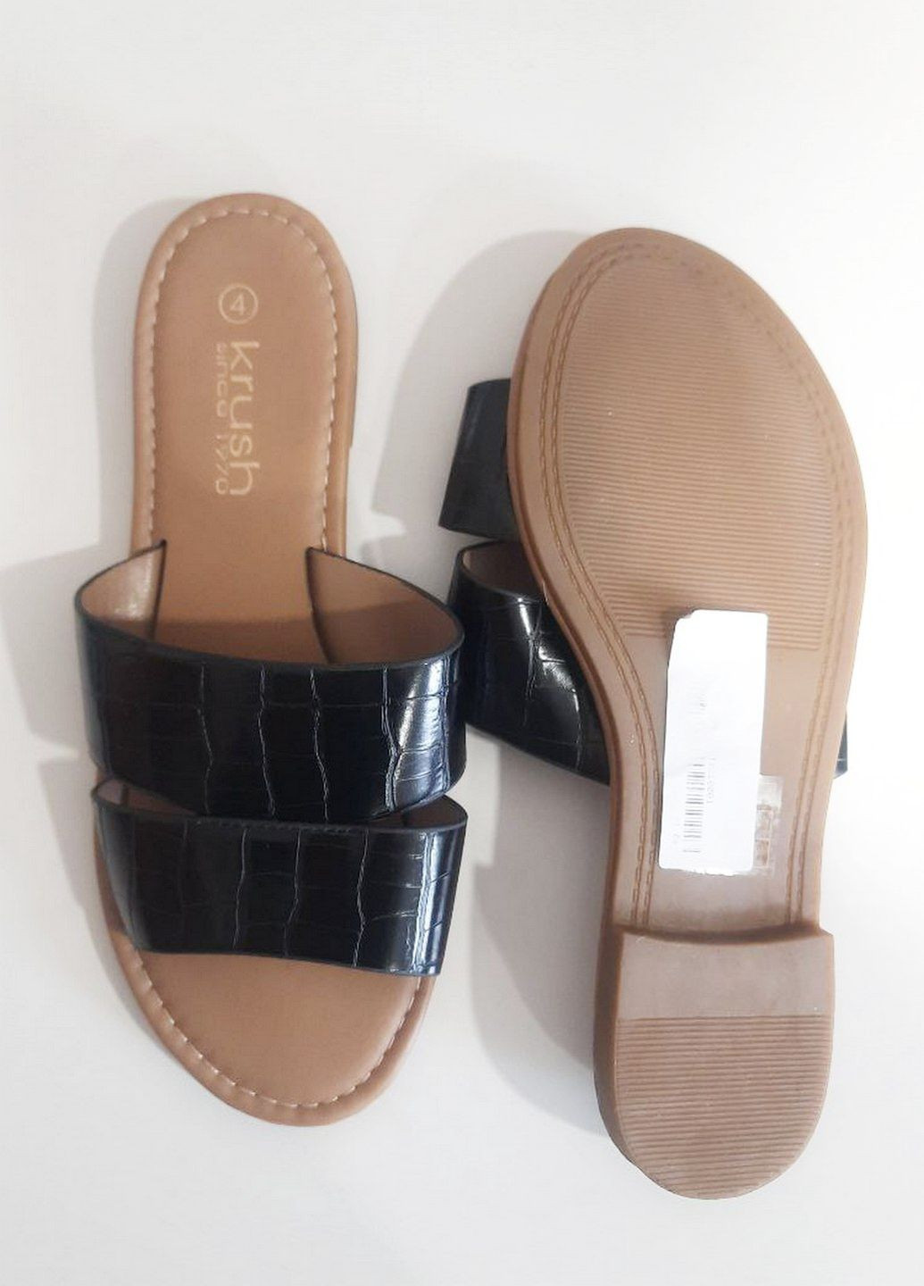 Черные шлепанцы Krush