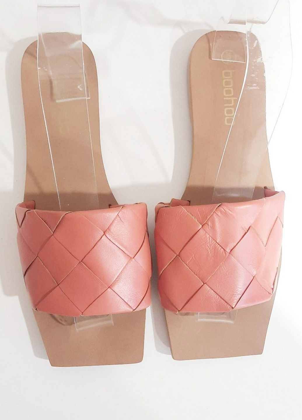 Коралловые шлепанцы Boohoo