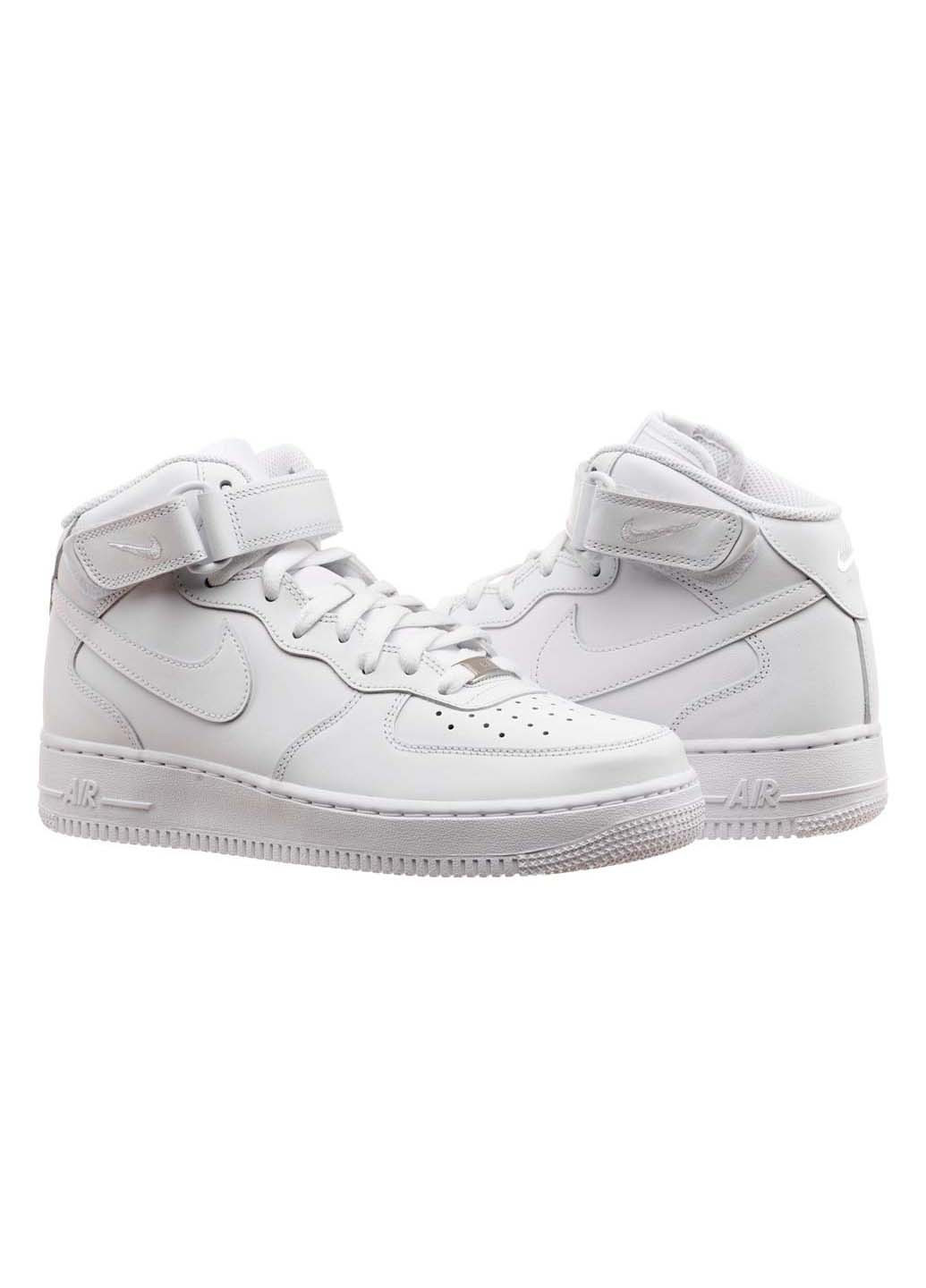 Белые демисезонные кроссовки air force 1 07 mid Nike