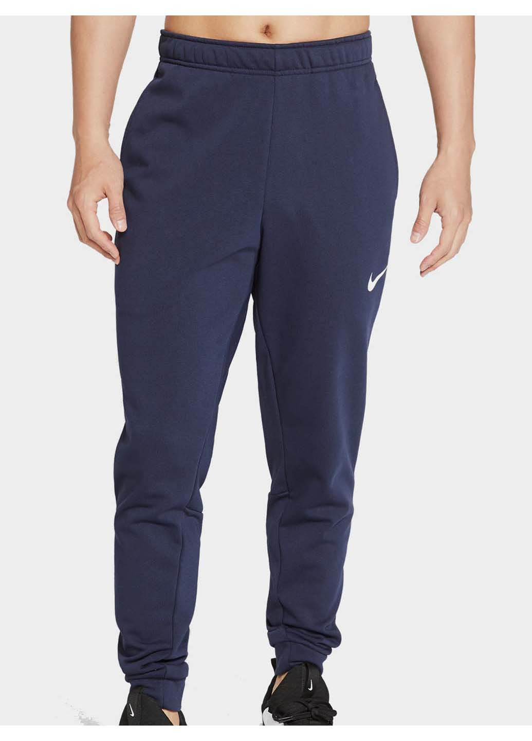 Темно-синие спортивные демисезонные брюки Nike