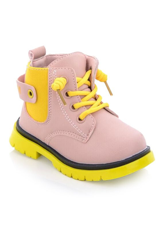 Розовые кэжуал зимние ботинки для девочки (зима) No Brand