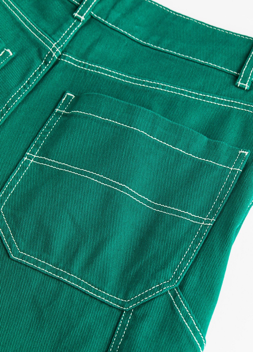 Зеленые кэжуал демисезонные брюки H&M