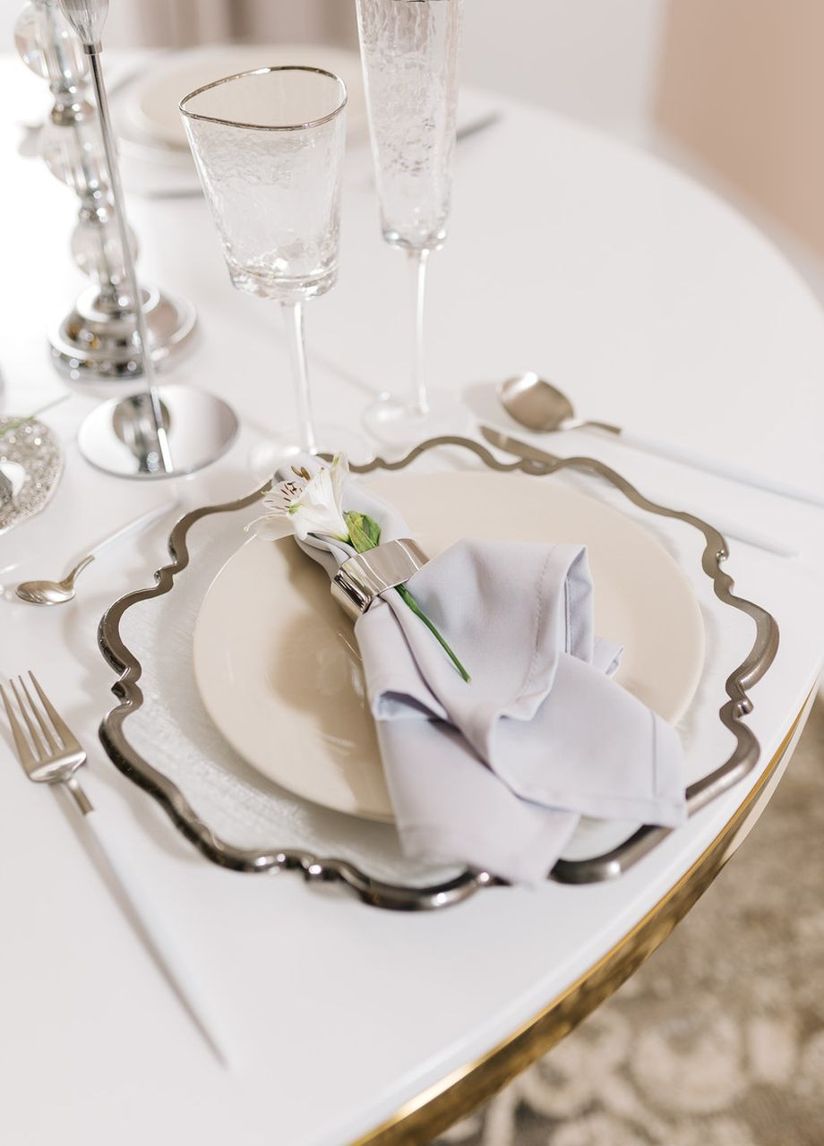 Бокал для вина Ice Evans 300 мл с серебристым кантом дизайнерский фужер REMY-DECOR (269462356)