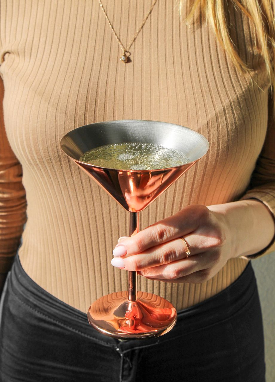 Бокал для мартини 220 мл розовое золото из нержавеющей стали REMY-DECOR (269462328)