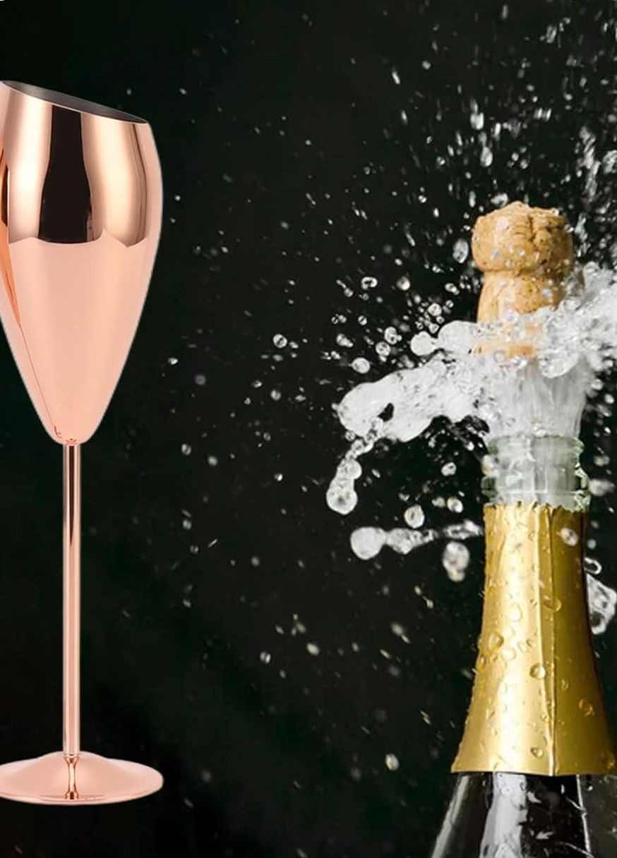 Келих для шампанського Martin 215 мл кольору рожеве золото із нержавіючої сталі REMY-DECOR (269462351)