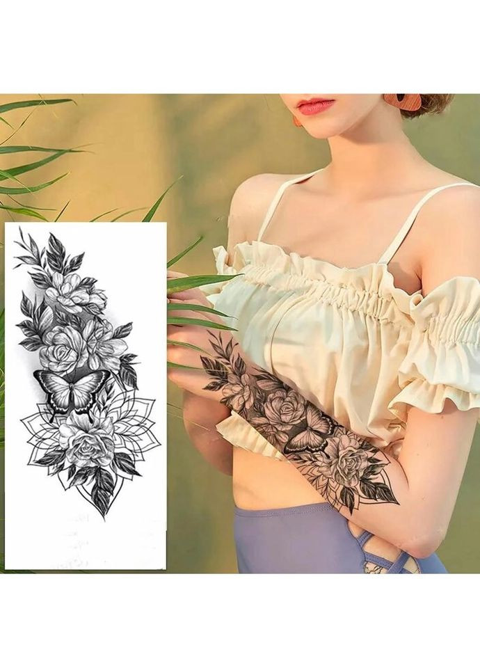 Тимчасовий тату водостійкий 3D великий Метелик FF-088 17.5х8.5 см No Brand (269368774)