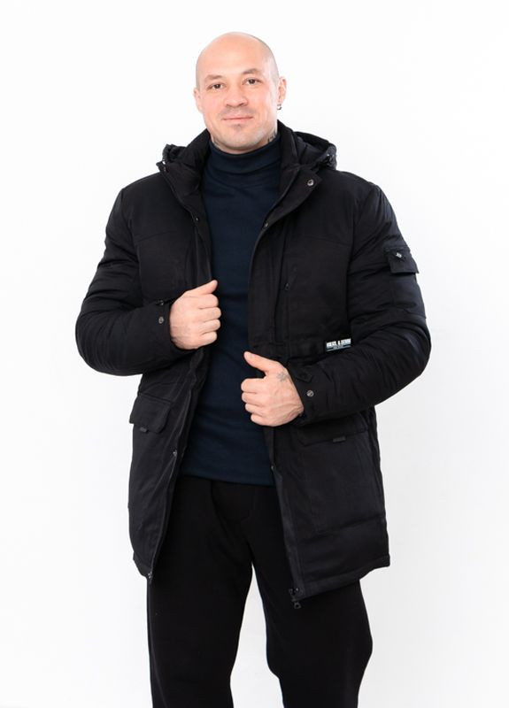 Чорна зимня куртка чоловіча (зима) No Brand
