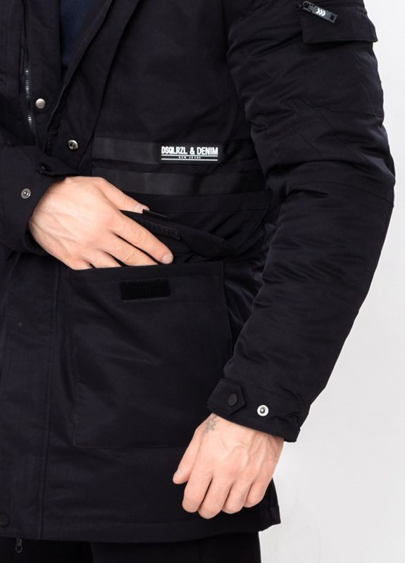 Черная зимняя куртка мужская (зима) No Brand