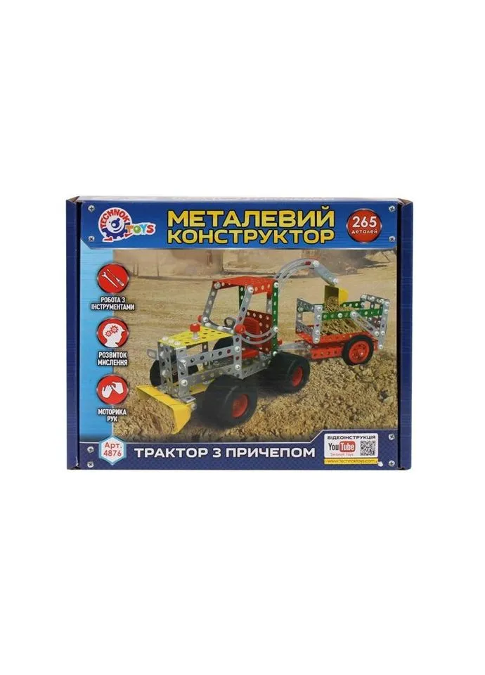 Конструктор металлический Технок T-4876 265 деталей ТехноК (269456376)
