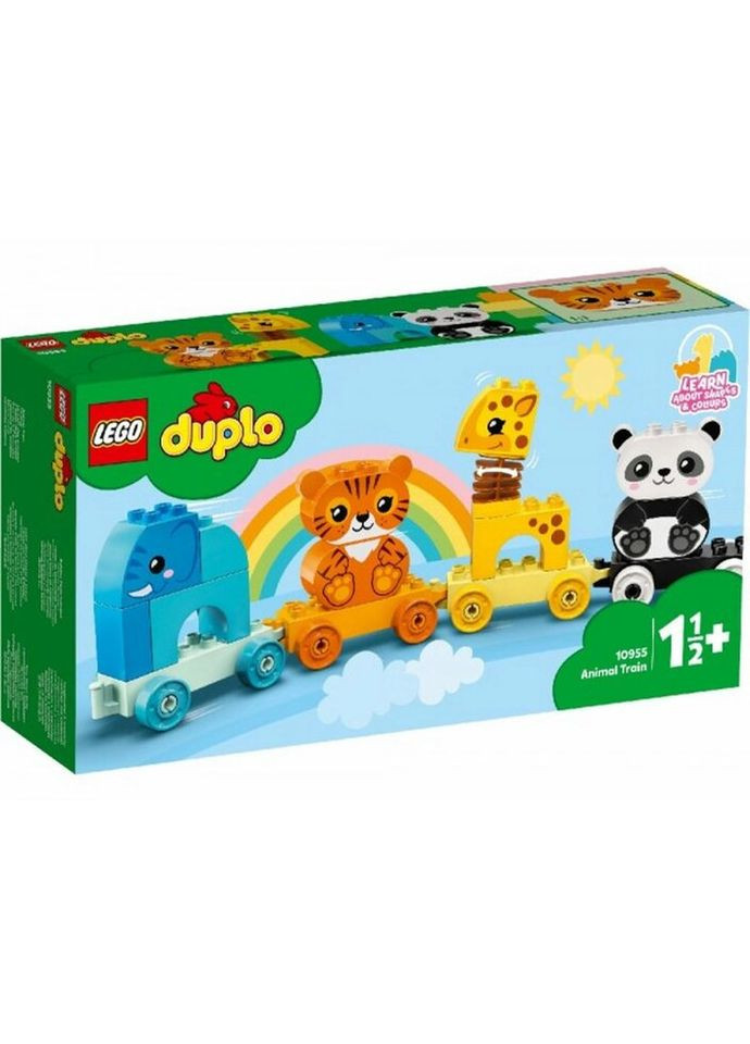 Конструктор игровой Поезд с животными 10955 15 деталей No Brand (269455956)