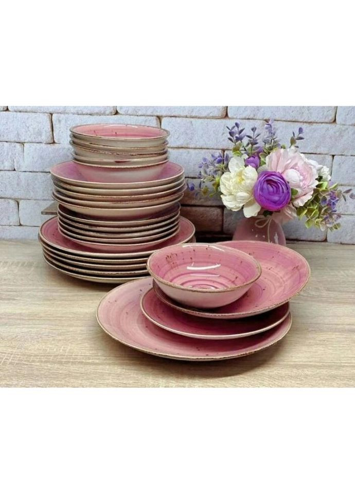 Сервиз столовый Spiral pink DN24-SPIRAL-PINK 24 предмета TULU (269455654)